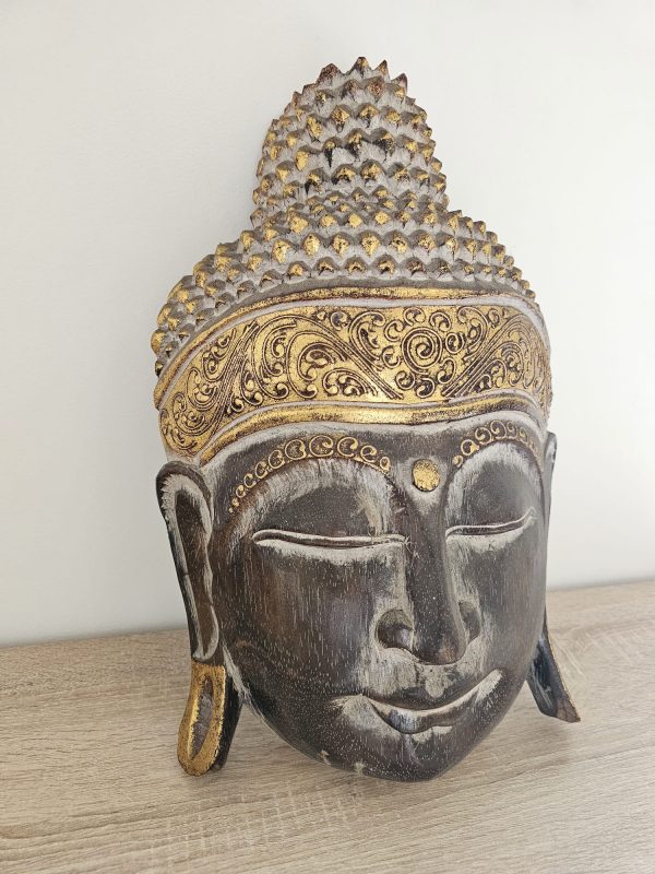 Tête de Bouddha Artisanale  - Sérénité et Sagesse Orientale